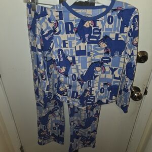 Disney Blue Eeyore Pajama Set for Kids